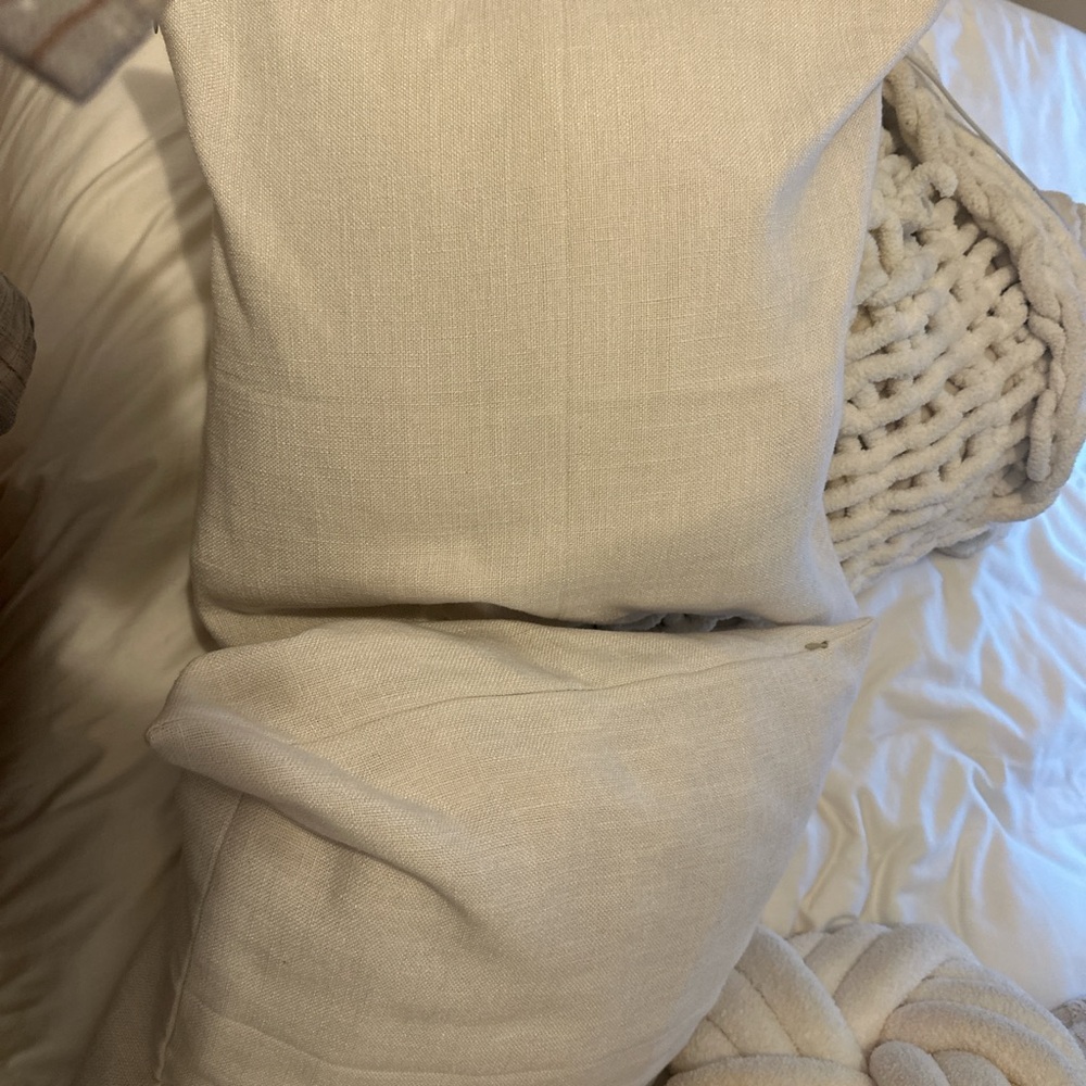 Cream Linen Pillow Covers